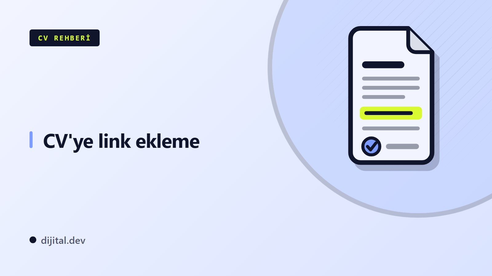 Yazılımcı CV'sine GitHub ve portfolyo linki eklemeyi anlatan rehberin kapak görseli